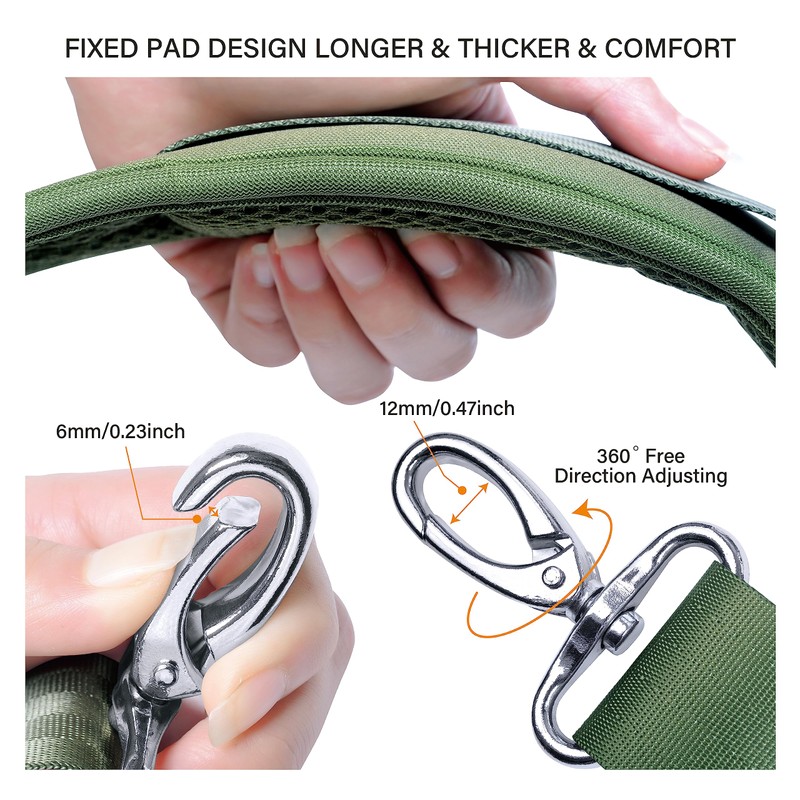 UOZL 59 Inch Shoulder Straps, Soft with Ultra-Thick Fixed Shoulder