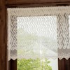 White Ruffle Lace Valance for Windows 20 Inch Length 1