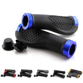Area1 Universal Bicycle Grips E-Bike Handlebar Grips Quad Grips ATV Bicycle Grips Rubber 2 x 22 mm (Blue)