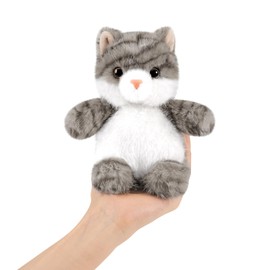 PEACH CAT Cat Stuffed Animal Cute Kitten Plushies Small Plush Toys Gifts for Kids Grey