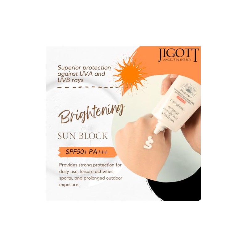 JIGOTT Protector solar con crema aclarante UV FPS 50PA niacinamida,