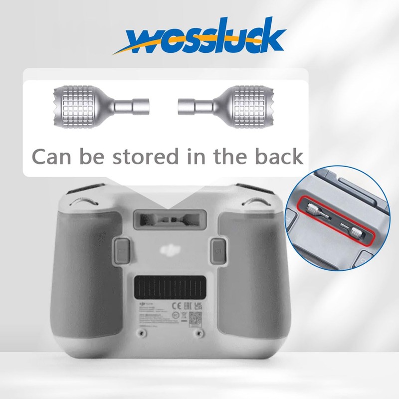 4PCS Adjustable Extended Joystick Remote Control Sticks for DJI RC/RC2