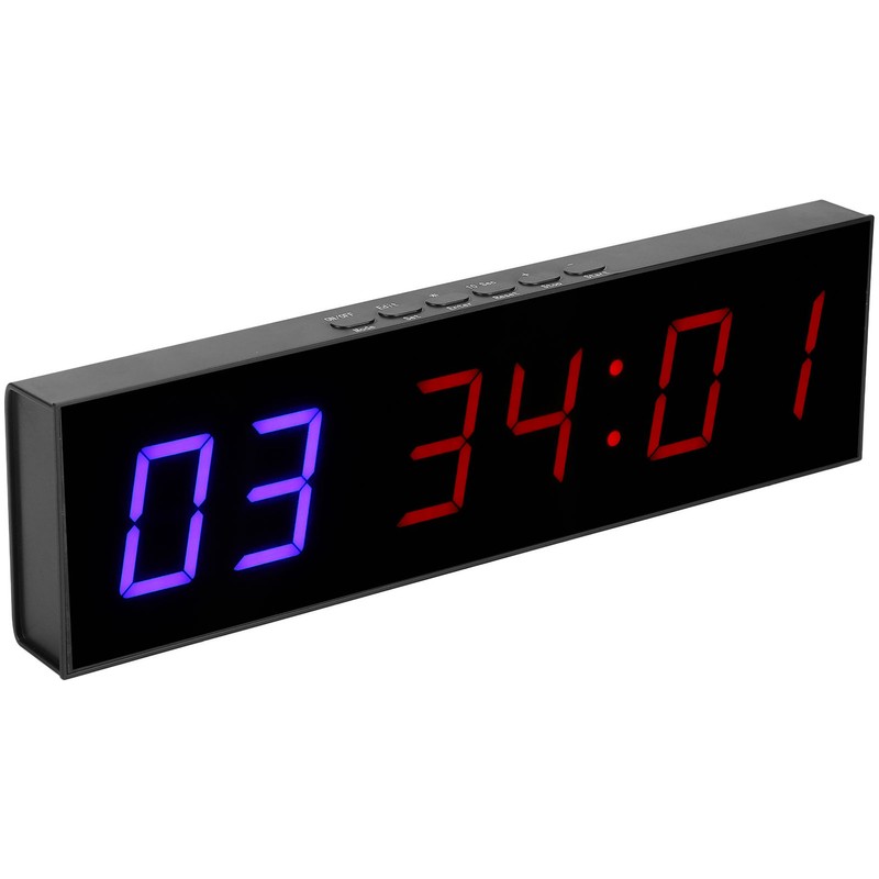 Gym Timer Interval 6 Bit LED Workout Countdown Up Stopwatch