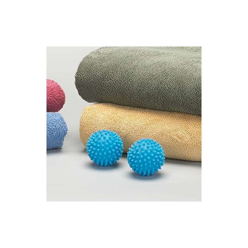 Household Essentials Soft Dryer Balls, 2.5" Diameter, Blue, Set of