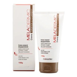 Crema Despigmentante Corporal Meladermic 150 G Tratamiento Para el Palo Aclara Manchas en Manos Axilas Inlgles y Zonas Extensas del Cuerpo Contiene Uva Ursi Ácido Glicólico Grado Dermatológico