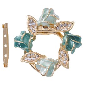 Merdia Scarf Clip with Created Crystal - Blue, 16g