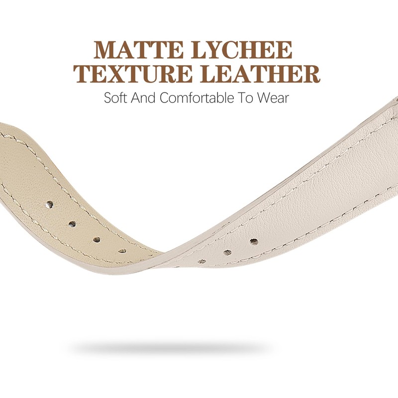 Leather Bands Compatible with Garmin Lily 2, 14mm Top Grain