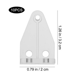 EXCEART 8pcs Blind Hold Down Brackets Clear Plastic Blinds Hooks Blind Holder Replacement for Horizontal Blind