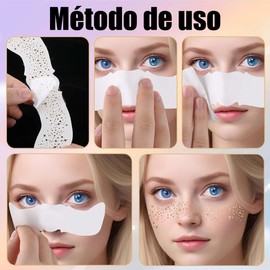 Pecas Cara Tatuaje 6 Piezas de Pecas Doradas Brillantes para Rostro, Tatuajes Temporales de Fantasía, Parches de Maquillaje con Purpurina para Fiestas y Carnaval
