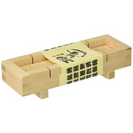JapanBargain, Sushi Press Maker Rectangular Wooden Oshizushi Box Sushi Mold Oshizushihako, 8.5 inch x 2.75 inch
