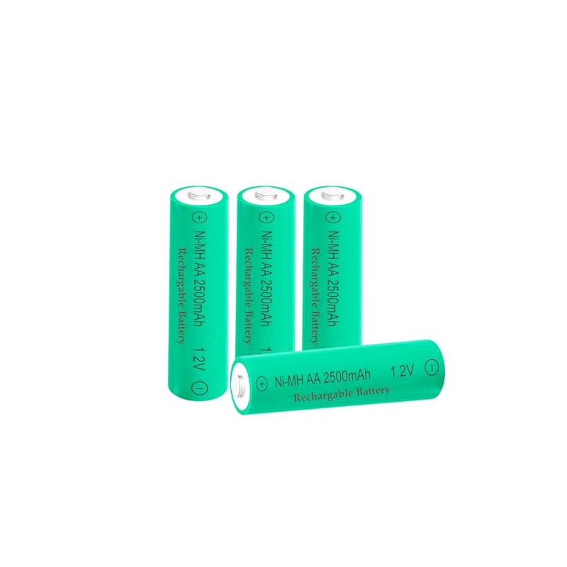 4 Packs AA 2500mAh High Performance Ni-MH 1.2V Rechargable Batteries
