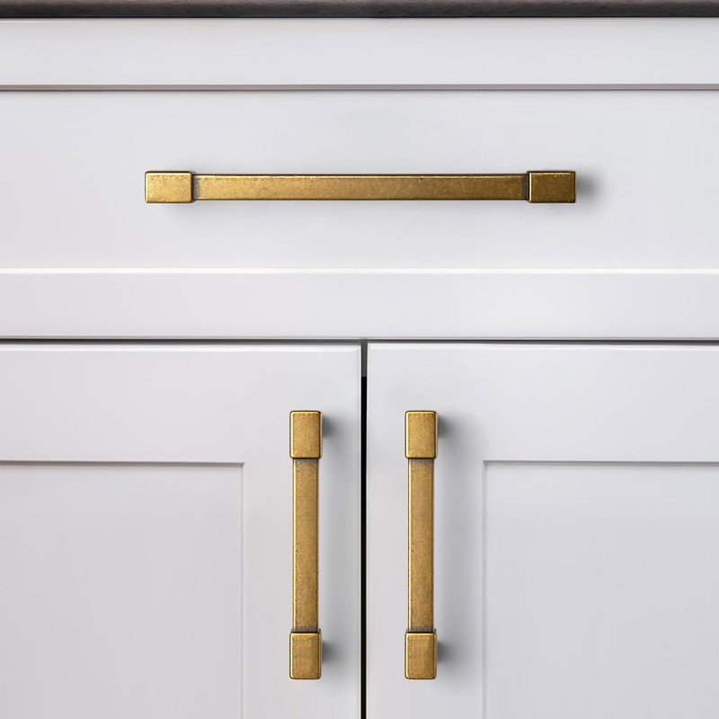 Goo-Ki 6 Pack 3 in（76mm） Hole Center Cabinet Pulls Antique