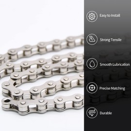 Single/6/7/8/9/10/11/12 Speed Bike Chain, Bike Chain for Road Mountain Racing Cycling (one speed)