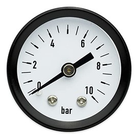 Pressure Gauge 42 mm Domestic Water Unit 1/4 Inch AG 0-10 Bar Water Pressure Water Air Pressure Gauge Pressure Boiler Mambran Kettle
