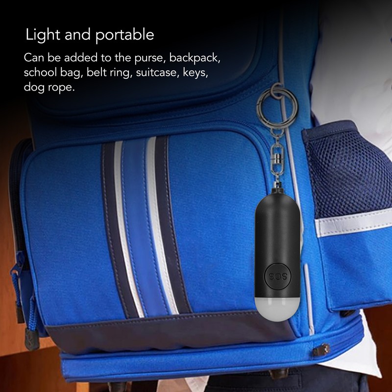 Personal Safety Alarm Portable USB Rechargeable LED Light Versatile Self