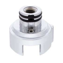 United Pacific 70664B Gearshift Knob Mounting Adapter, 1", Chrome, Vertical, O-Ring Design, with LED Mount, for Eaton-Fuller 13/15/18 Speed Shifters