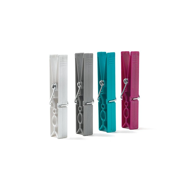 Domopak ® Pack of 12 Plastic Clothes Pegs for Clothes
