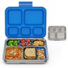 Pawtong Stainless Steel Lunch Box, 5-Compartment Bento Lunch Box for