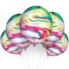 Unique 9" Marble Led Light up Balloons, 5Ct