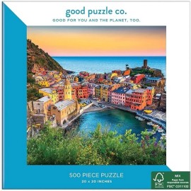 Galison 500 Piece Puzzle Jigsaw Good Puzzle Co. Sunset At Cinque Terre 20x20