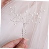 Baluue 1pc U-shaped Hairpin Handmade Bridal Hair Clip for Weddings