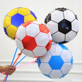 Dzrige 5 Pieces Soccer Balloons - 18 Inch Soccer Party Balloons Soccer Ball Foil Mylar Balloons for Birthday Party Sports Themed Football Match Championship Trophy Party Decorations