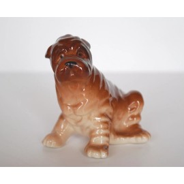 Unique PORCELAIN Figurine DOG PUPPY Shar Pei.UNIQUE.Sim
