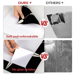 RomDeco Peel and Stick Floor Tile： 20 Pcs floor tile stick Waterproof, 11.81 In *11.81 In Vinyl Flooring Black, Peel and Stick Flooring for Bathroom, Kitchen and Bedroom, Easy to Install Self-adhesive