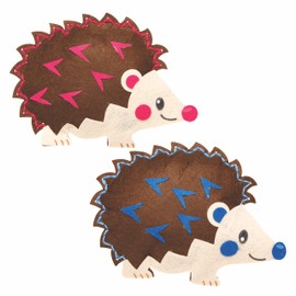 Baker Ross FE657 Hedgehog Cushion Sewing Kits - Pack of 2, Sewing Set for Children, Creative Activities for Kids, Ideal Arts and Crafts Project,Blue,Pink
