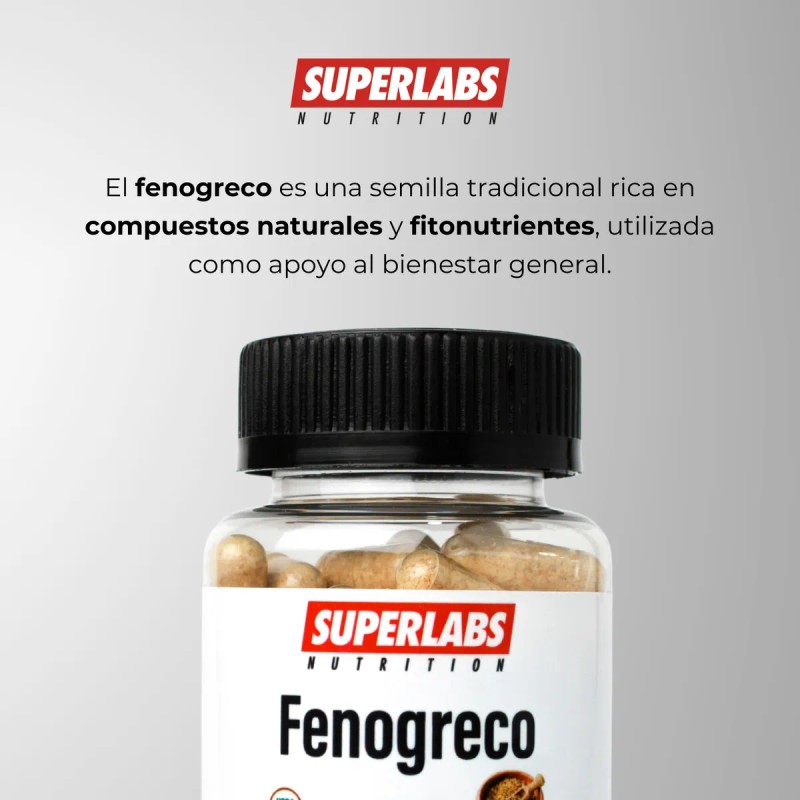 Fenogreco Superlabs Nutrition Cpsulas 500mg X 100 Libre Gluten Vegano