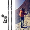 1Pair 5Sections Folding Damping Alpenstock Inner Lock Telescopic Hiking Walking