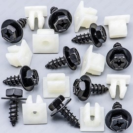 Rexka 10 Sets Bumper Cover Splash Shield Mud Guard Screw Bolt & Nylon Screw Grommet Nuts for Toyota Lexus 90159-60498 RAV4 Avalon Camry Highlander Prius ES300h GS350