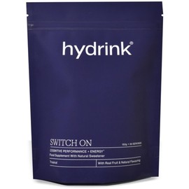 Hydrink - Switch On - Cognitive Performance & Energy Hydration Supplement Powder Made with Real Fruit - Vegan Gluten & Caffeine Free Adaptogen Non GMO - Ginseng Magnesium Zinc Vitamin D & Vitamin B