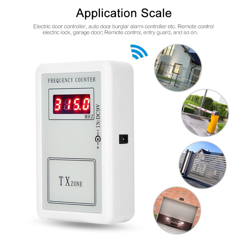 MUNEFE Handheld Digital Frequency Meter Counter, 250 to 450 MHZ