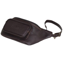 INTI REPUBLIC Classic Leather Fanny Pack | Handcrafted, Durable & Stylish | Adjustable Waist/Belt Bag for Travel, Festivals, or Daily Use (Dark Brown)