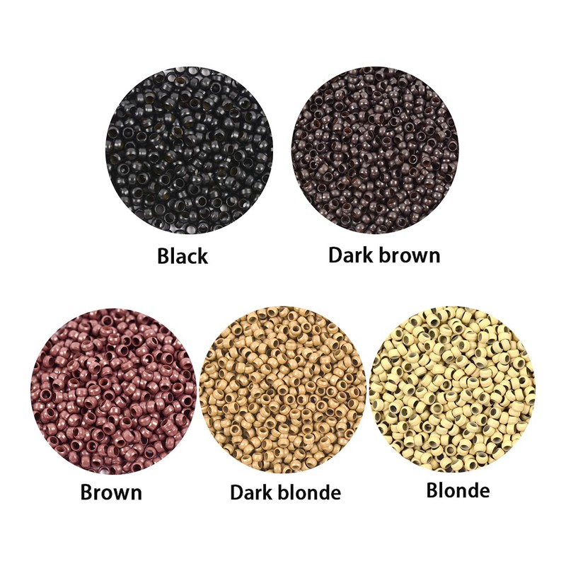 500 Pcs 2.5mm Copper Nano Rings Micro Links Beads for