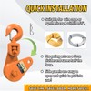 SENKEYFE 4 Ton Snatch Block with Hook, 4.5" Sheave for