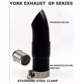 YORK EXHAUST 2.0" L.I.C MOTORCYCLE SHORT UNIVERSAL GP EXHAUST SHORTY MUFFLER PIPE 2 INCH