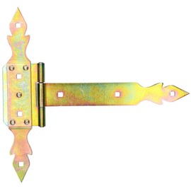 KOTARBAU® Cross Hinge 300 mm Shutter Hinge Band Plate Construction Fittings Gate Fitting Wood Connection Throw Hinge T-Hinge Galvanised Decorative