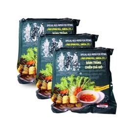 可油炸越南春卷皮 Spring Roll Rice Paper Wrapper -Special rice Paper for frying Square 16cm (3 Packs)