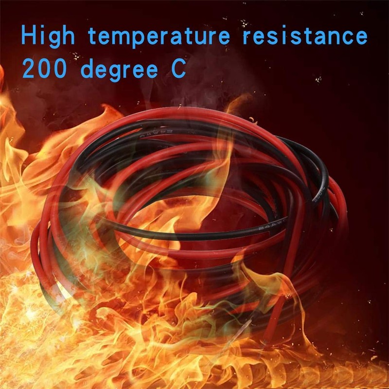 BNTECHGO 24 Gauge Silicone Wire red and Black Each 10ft