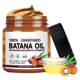 Batana Oil for Hair Growth,120ml Organic Batana Oil,Repairs Damaged Hair,Eliminates Split Ends and Enhances Hair Thickness for Healthier,Thicker