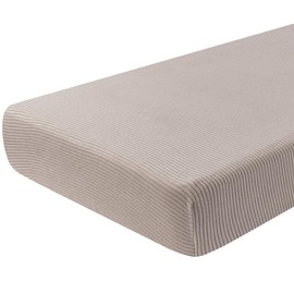 SearchI Stretch Jacquard Sofa Couch Cushion Covers Replacement Cushion Slipcovers Stretch Sofa Seat Cover Furniture Protector Sofa Slipcover Soft with Elastic Bottom(Large, Taupe)