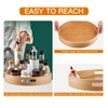 Lazy Susan Organizer 14 inch, Bamboo Lazy Susan for Table,