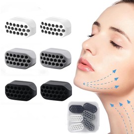 Silikon Jawline Trainer, 6 Stück Jawline Balls Jawline Exercise Doppelkinn Trainers für Übungen Gesichtsmuskeln Männer und Frauen