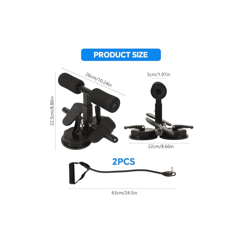 ELEPHANTBOAT® Asistente de Abdominales con Bandas de Resistencia, Entrenador con