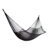 NOVICA Black Hand Woven Nylon Mayan 1 Person Rope Hammock with Hanging Accessories, Black Relaxation' (Single)