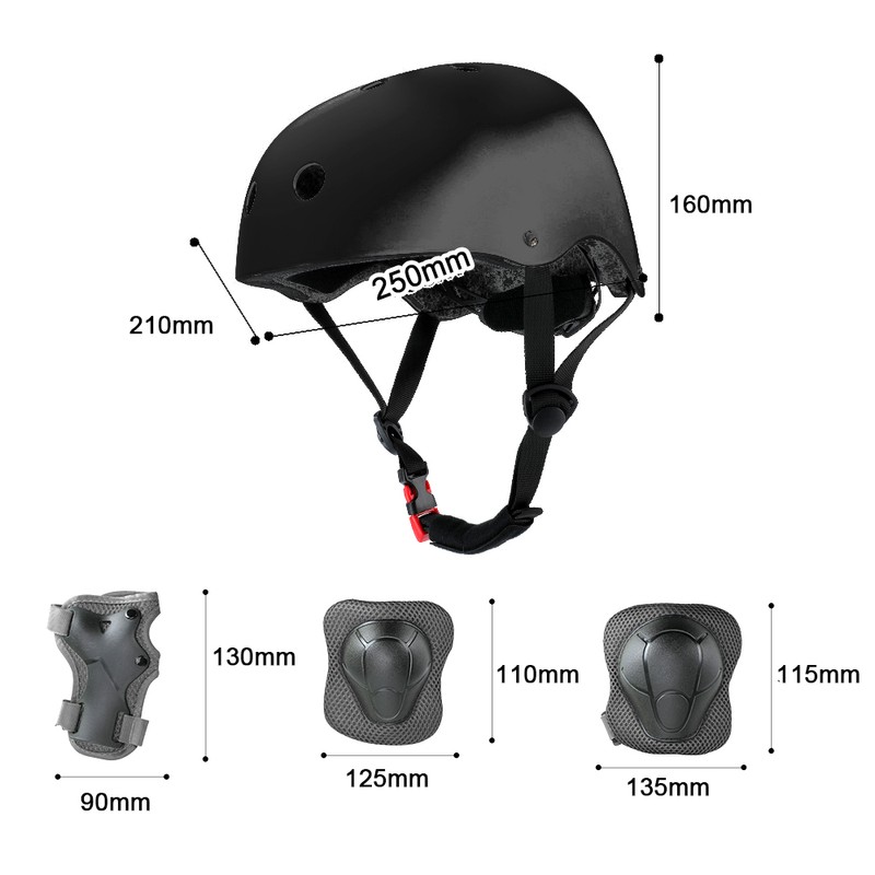 7PCS Child Protective Gear Set Roller Skating Helmet Wrist Elbow