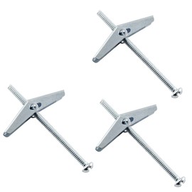 Jersvimc 10Pcs 3/16 x 3 Inch Round Head Toggle Bolt and Wing Nut, Metal Toggle Bolts Heavy Duty Wall Anchor Bolts Molly Screws for Drywall Wood Hanging Item