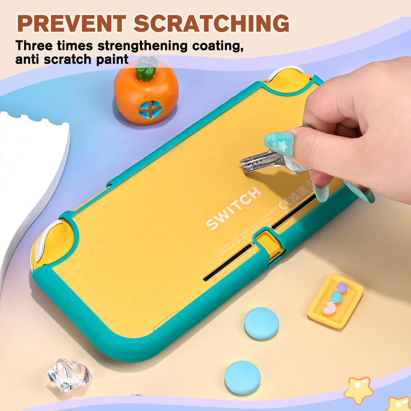 DLseego Case for Switch Lite, Anti Scratch Frosted Translucent White